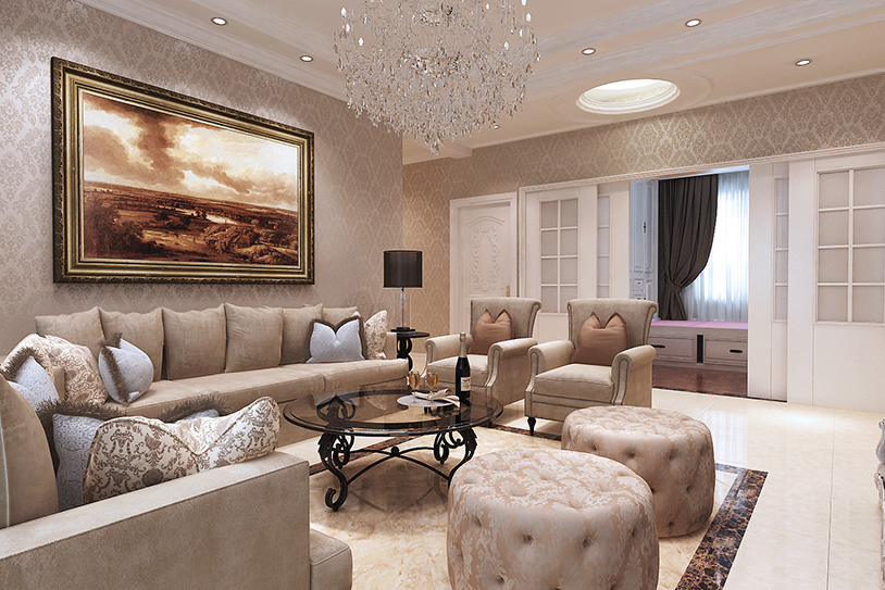 沈阳中海国际社区-欧式装修风格-140m²