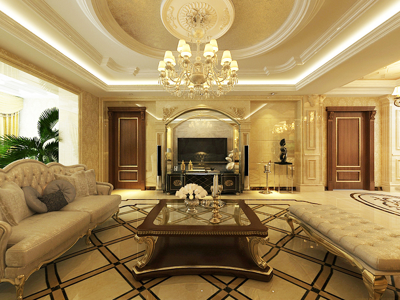 沈阳万科蓝桥圣菲-奢华欧式装修风格-245m²