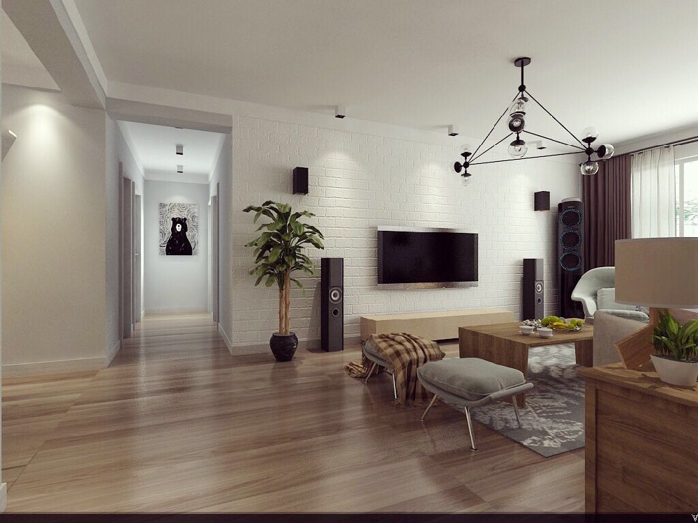 沈阳首创光和城-北欧装修风格-124m²