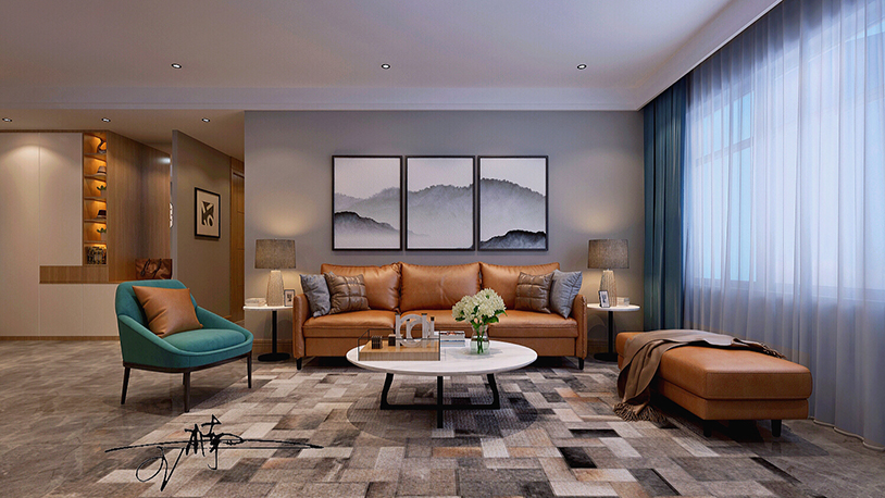 沈阳尚景新世界-现代装修风格-102m²