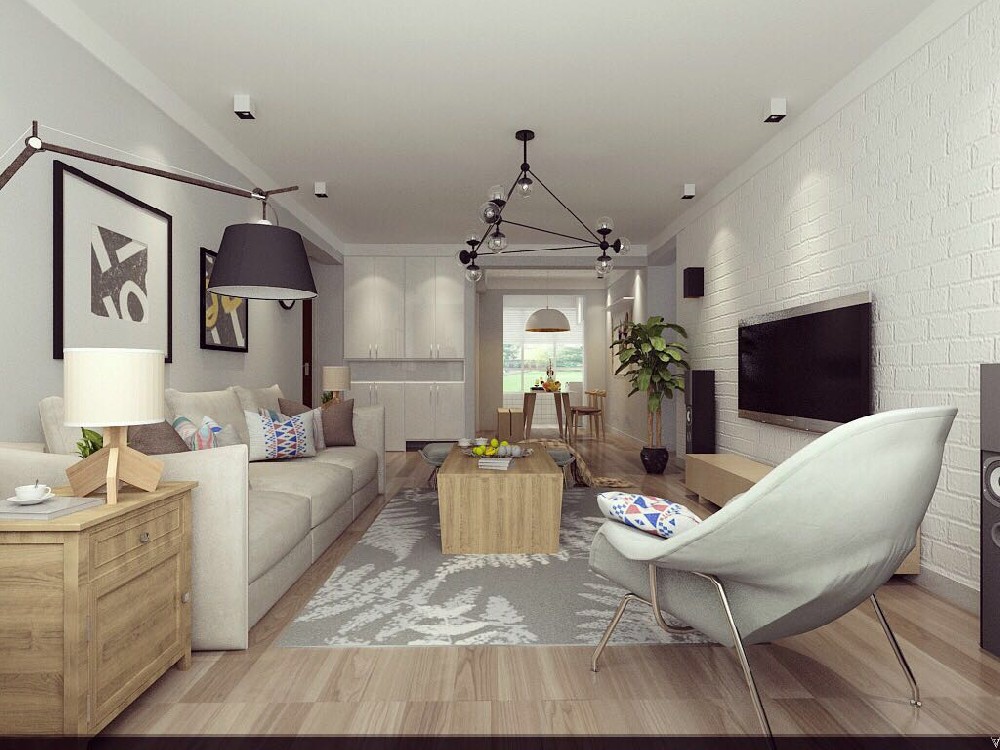 沈阳​首创光和城-北欧装修风格-124m²