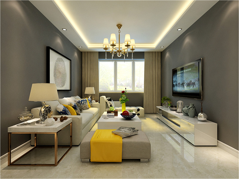 沈阳小石城-现代装修风格-93m²