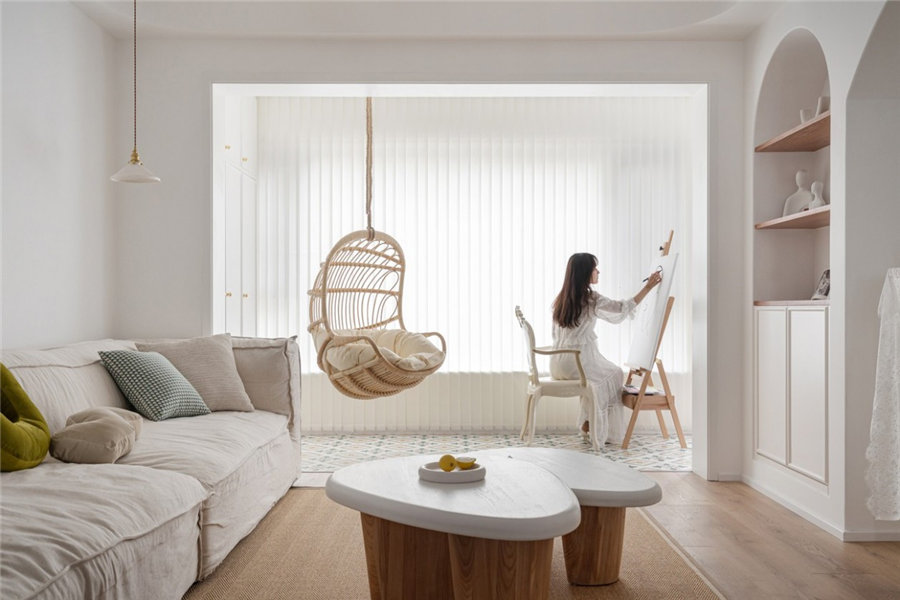 奶油风装修风格-效果图案例-7