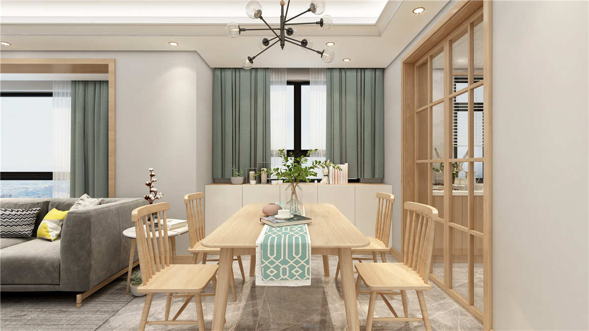 客厅餐厅连在一起怎么设计-1